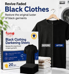Black Clothing Darkening Sheets – Restore Faded Black Clothes & Bring Back Their Original Color