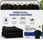 Black Clothing Darkening Sheets – Restore Faded Black Clothes & Bring Back Their Original Color