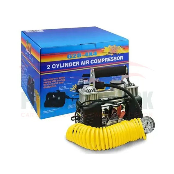 🚗 2 Cylinder Air Compressor 628B-4X4 – Heavy Duty Portable Tire Inflator for Cars, SUVs & 4x4