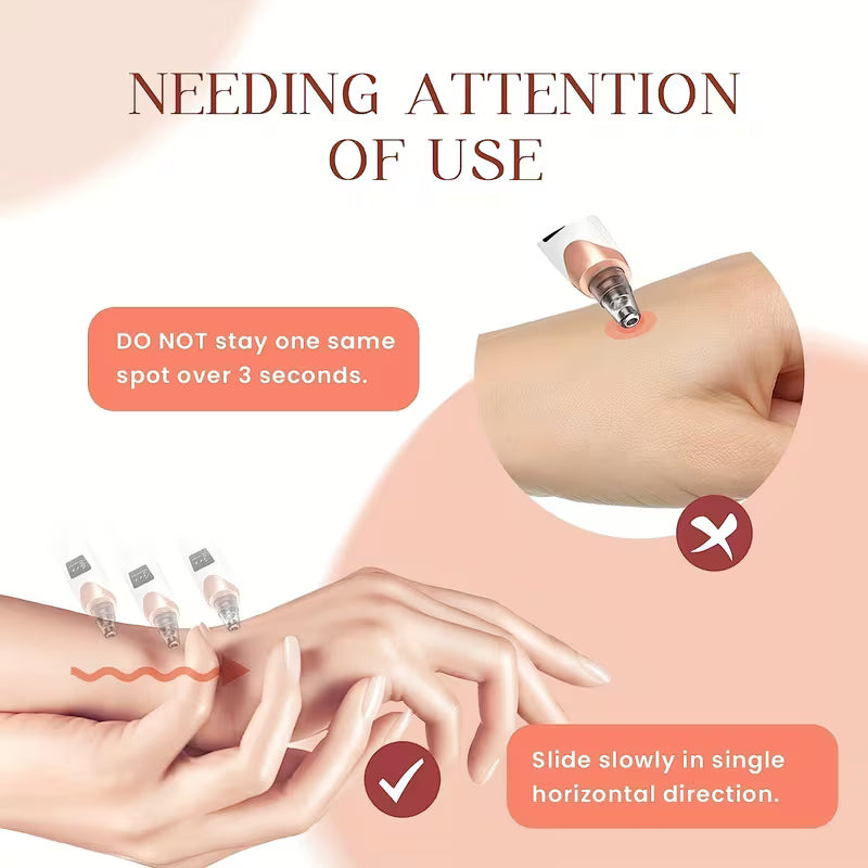 ✨ Multifunctional Cleaning Instrument – Electric Blackhead Remover & Pore Vacuum | 5 Suction Levels | 6 Replaceable Heads | USB Rechargeable
