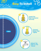 Pet & Baby Splash Pool – Outdoor Water Play Mat for Summer Fun