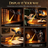 Dragon Fire Bookshelf Lamp – Glowing Flame LED Night Light for Shelf, Desk & Room Decor