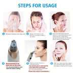✨ Multifunctional Cleaning Instrument – Electric Blackhead Remover & Pore Vacuum | 5 Suction Levels | 6 Replaceable Heads | USB Rechargeable