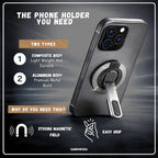 360° Rotating Magnetic Phone Holder Stand | Foldable MagSafe Ring Grip with Strong Magnetic Lock