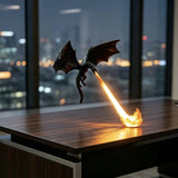 Dragon Fire Bookshelf Lamp – Glowing Flame LED Night Light for Shelf, Desk & Room Decor