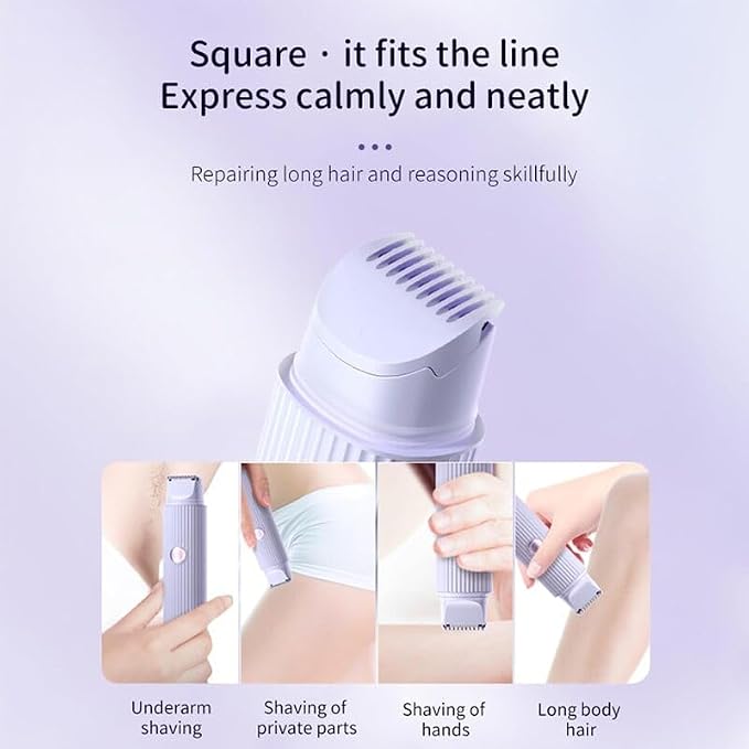 ✨ 2-in-1 Dual Head Electric Women's Shaver – Portable Facial & Body Hair Remover Rechargeable Trimmer