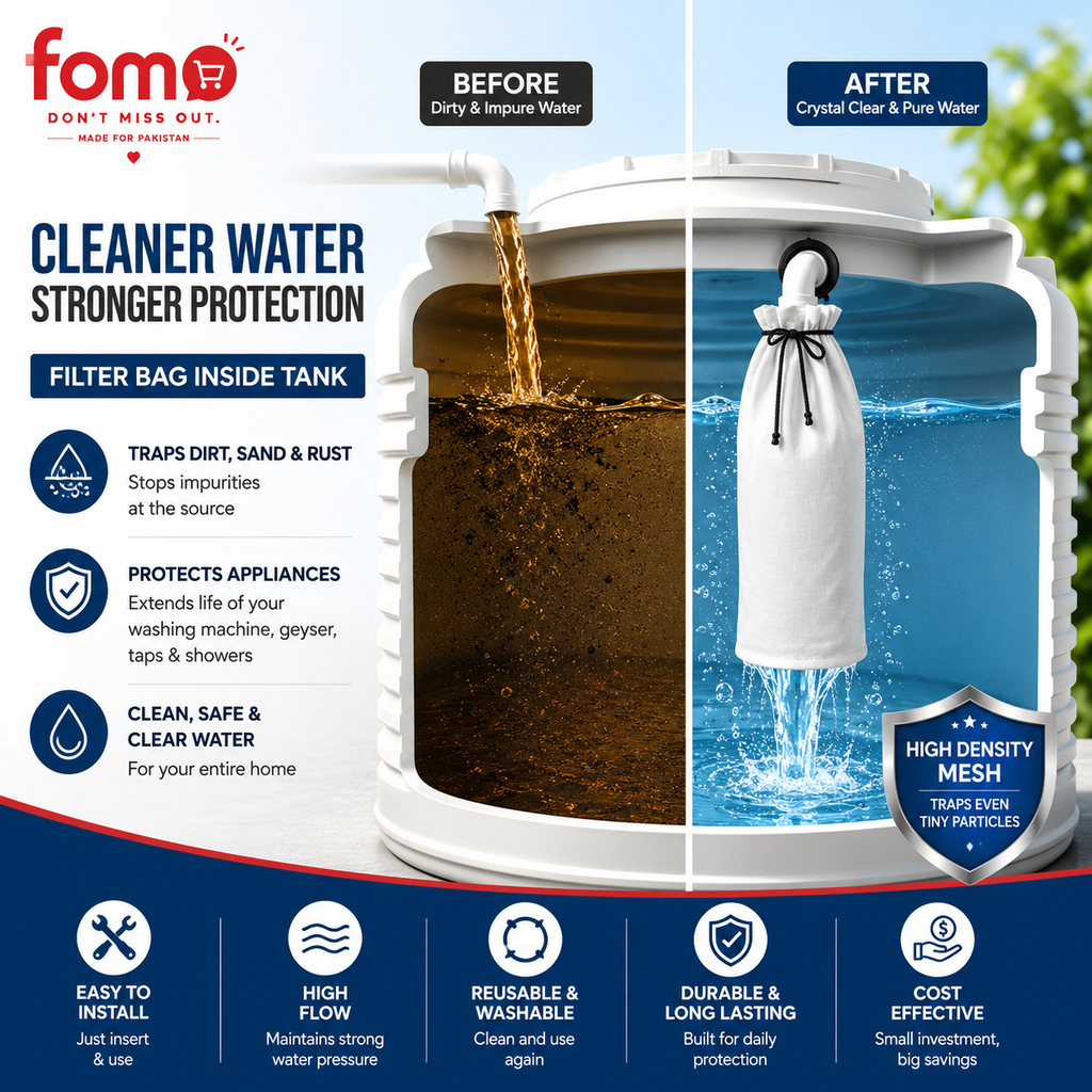 Smart Water Tank 5 Micron Filter – Removes Dirt, Rust and Impurities for Clean Clear Water