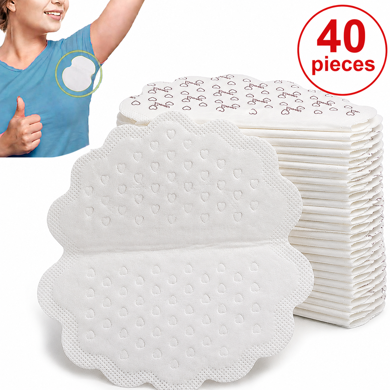 💧 Underarm Sweat Pads – Pack of 10 Disposable Sweat Absorbing Pads for Men & Women | Stay Dry & Odor Free All Day
