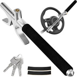 FOMO Heavy Duty Steering Wheel Lock with Safety Hammer – Universal Anti-Theft Car Lock for Cars, SUVs, Vans & Trucks | Adjustable Security Lock | Black FOMO