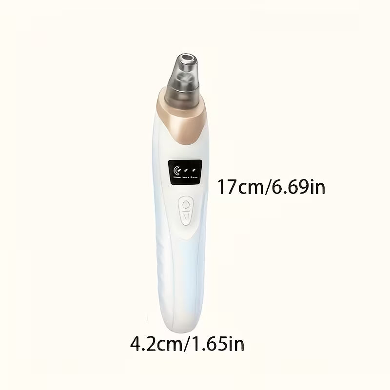 ✨ Multifunctional Cleaning Instrument – Electric Blackhead Remover & Pore Vacuum | 5 Suction Levels | 6 Replaceable Heads | USB Rechargeable
