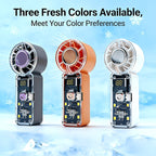 Mini Portable Rechargeable Handheld Fan | Lightweight Pocket Cooling Fan with Digital Display