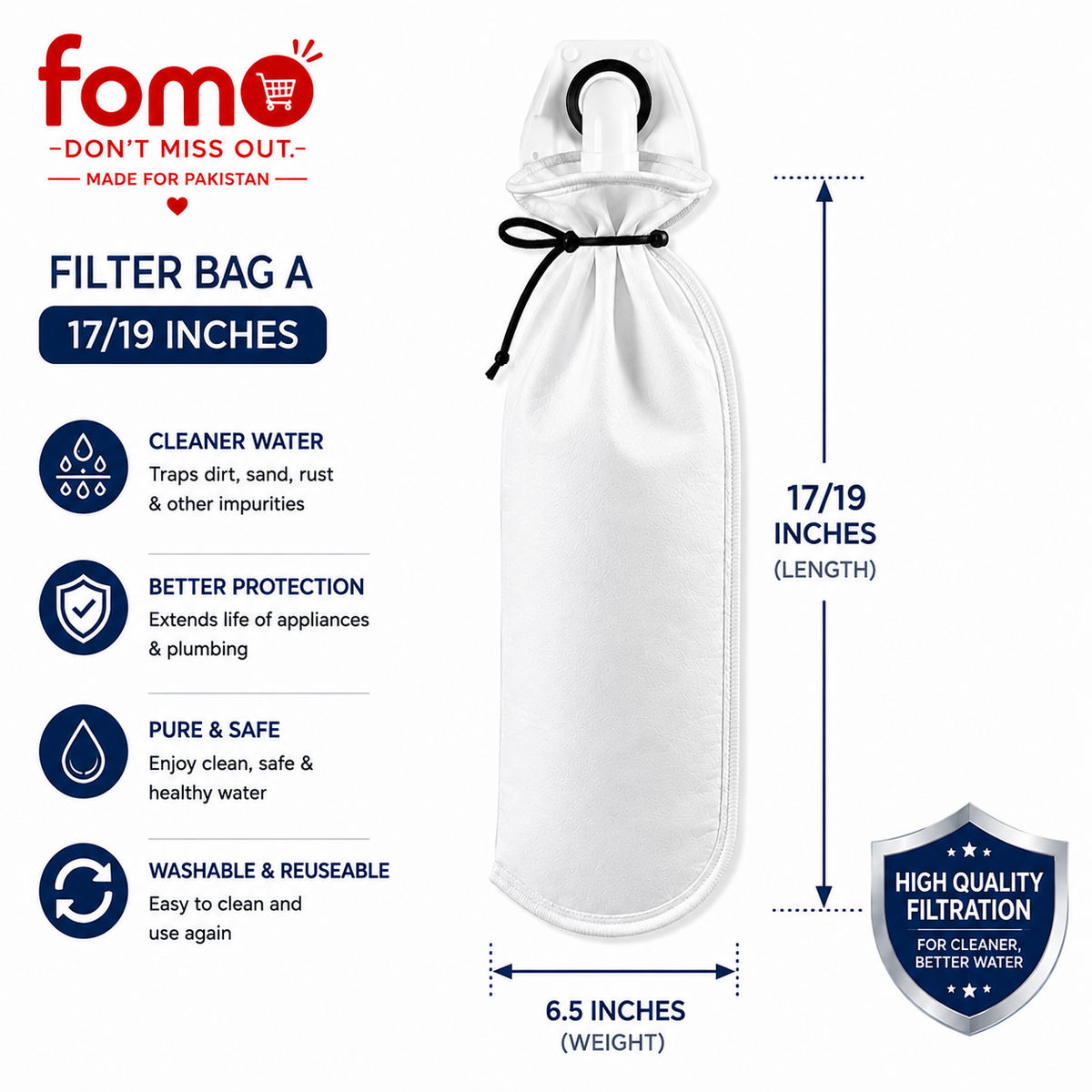 Smart Water Tank 5 Micron Filter – Removes Dirt, Rust and Impurities for Clean Clear Water