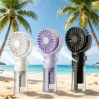 Mini Portable Mist Fan with Water Spray – USB Rechargeable Cooling Fan