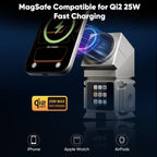 ⚡ 3-in-1 Magnetic Wireless Charging Station – Fast Charger for iPhone, Apple Watch & AirPods | Foldable Desktop Charging Dock