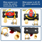 🔋 Heavy Duty Battery Disconnect Switch – Universal 12V/24V Master Battery Isolator | Anti-Theft & Battery Protection