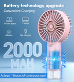 Mini Portable Mist Fan with Water Spray – USB Rechargeable Cooling Fan