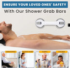 Non-Slip Large Shower Handle For Bathroom, Punch-Free Traceless Glass Suction Handle, Powerful Suction Grip