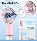 Mini Portable Mist Fan with Water Spray – USB Rechargeable Cooling Fan