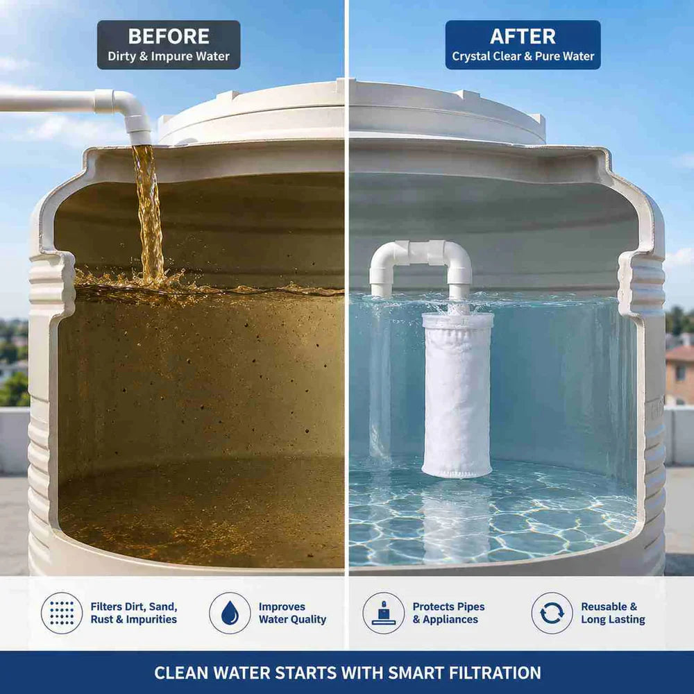 Smart Water Tank 5 Micron Filter – Removes Dirt, Rust and Impurities for Clean Clear Water