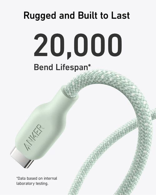Anker 543 USB-C to USB-C Fast Charging Cable 240W (Bio-Braided Nylon, 6ft) – Durable & High-Speed Charging Cable