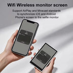 Wireless Monitor Screen for Smartphone | Mini Portable Phone Display with Magnetic Mount for Vlogging & Selfies