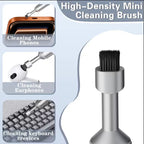 2-in-1 SIM Card Ejector Pin with Cleaning Brush | Dual Head Mobile Cleaning Tool with Protective Case & Carabiner