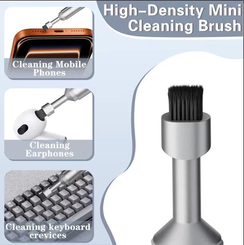 2-in-1 SIM Card Ejector Pin with Cleaning Brush | Dual Head Mobile Cleaning Tool with Protective Case & Carabiner