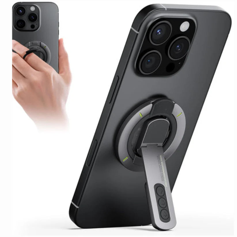 360° Rotating Magnetic Phone Holder Stand | Foldable MagSafe Ring Grip with Strong Magnetic Lock