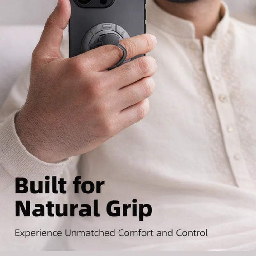 360° Rotating Magnetic Phone Holder Stand | Foldable MagSafe Ring Grip with Strong Magnetic Lock