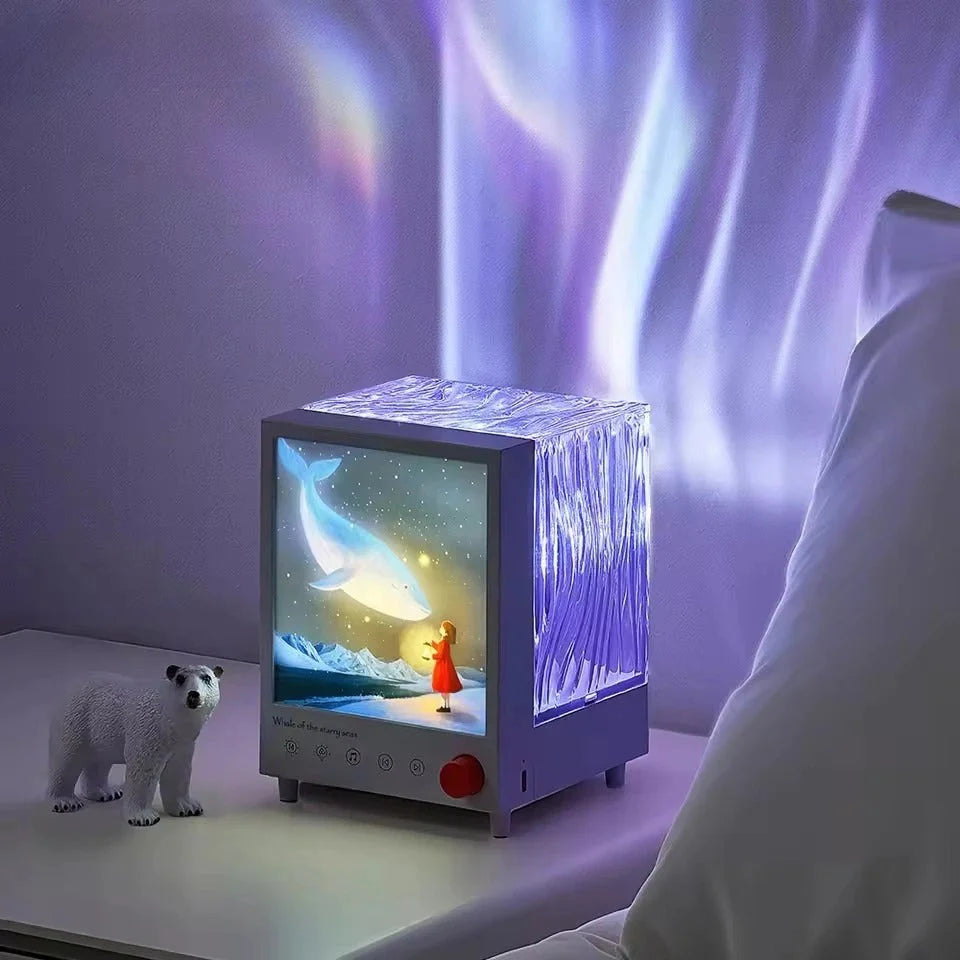 ✨ 3D Whale Starry Night Lamp – USB Rechargeable LED Ambient Table Lamp | Bedroom & Home Decor Night Light