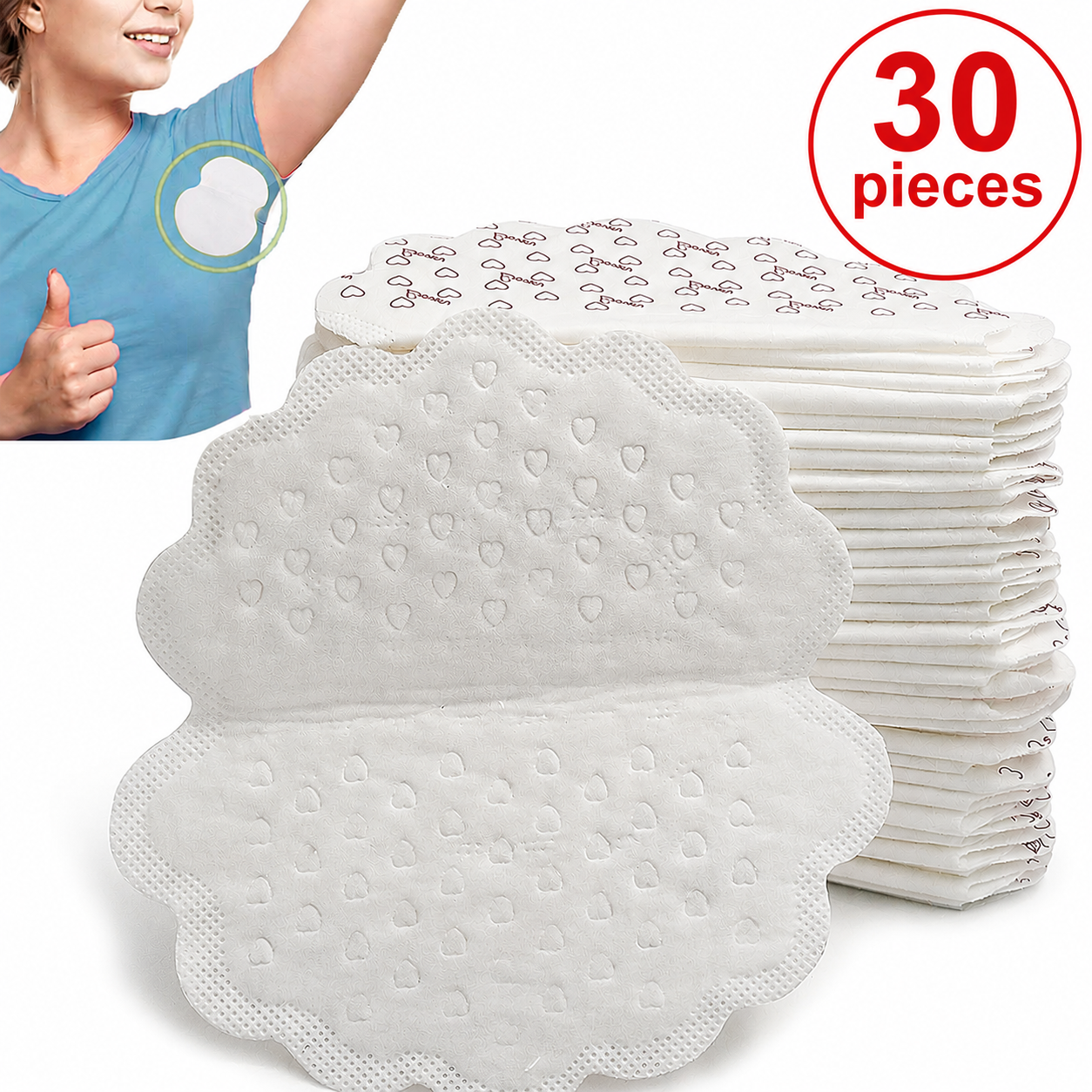 💧 Underarm Sweat Pads – Pack of 10 Disposable Sweat Absorbing Pads for Men & Women | Stay Dry & Odor Free All Day