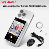 Wireless Monitor Screen for Smartphone | Mini Portable Phone Display with Magnetic Mount for Vlogging & Selfies FOMO