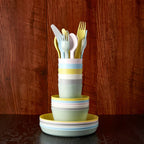 Kids Pastel Dinnerware Set – Reusable Plates, Bowls, Cups & Cutlery for Toddlers – Set Of 6