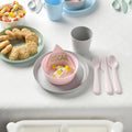 Kids Pastel Dinnerware Set – Reusable Plates, Bowls, Cups & Cutlery for Toddlers – Set Of 6