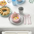 Kids Pastel Dinnerware Set – Reusable Plates, Bowls, Cups & Cutlery for Toddlers – Set Of 6