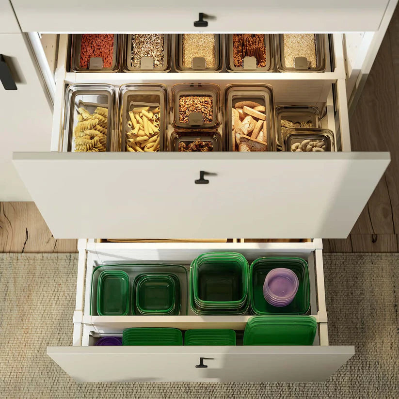 17-Piece Food Storage Container Set with Lids – Reusable Airtight Kitchen Organizers